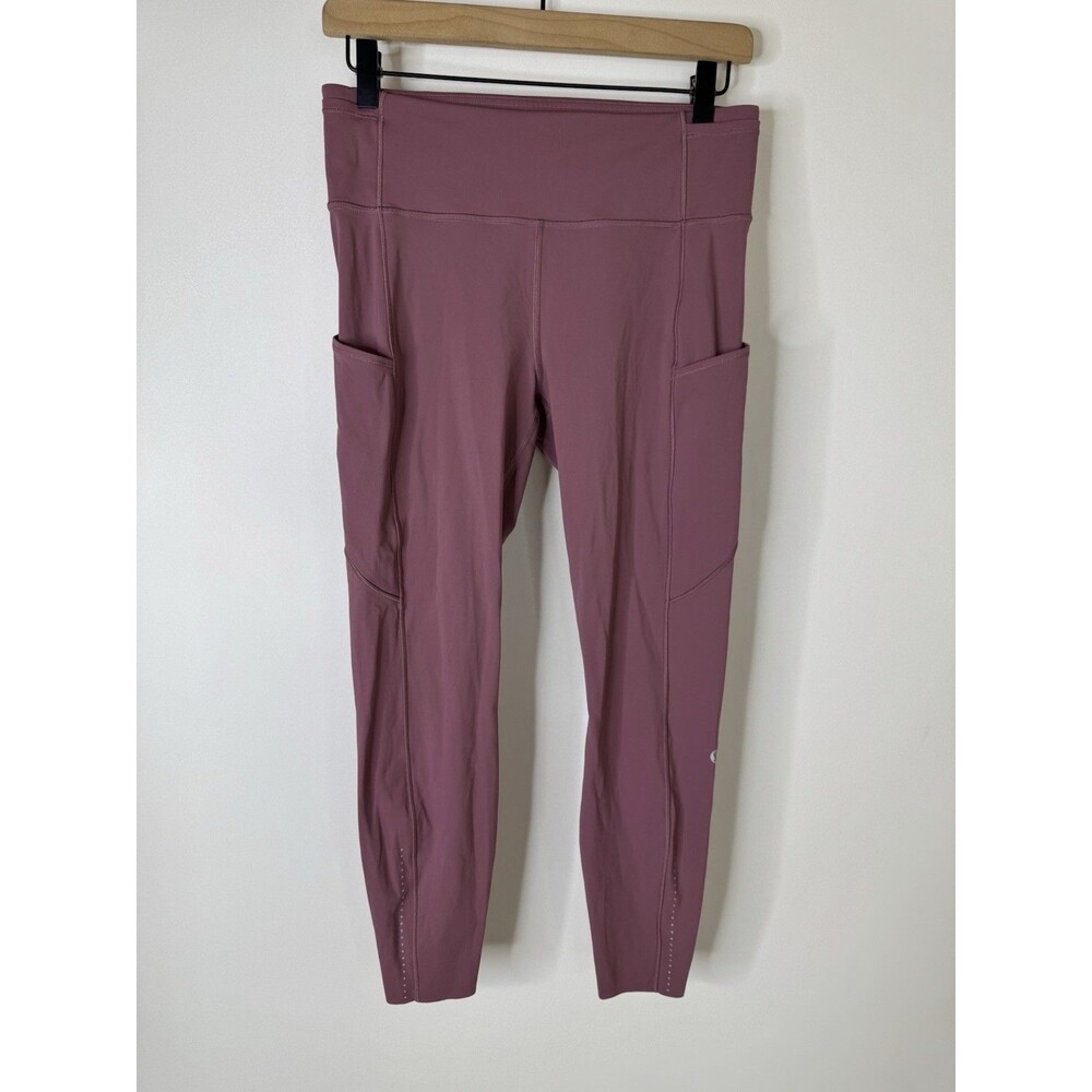 Lululemon Fast And Free High rise Tights Mauve Asia Fit Sz Large/10 w5blba